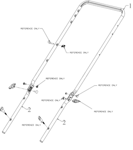 Handles Diagram and Parts List for 11A-A13M345 2022 Yard Machines Lawn Mower